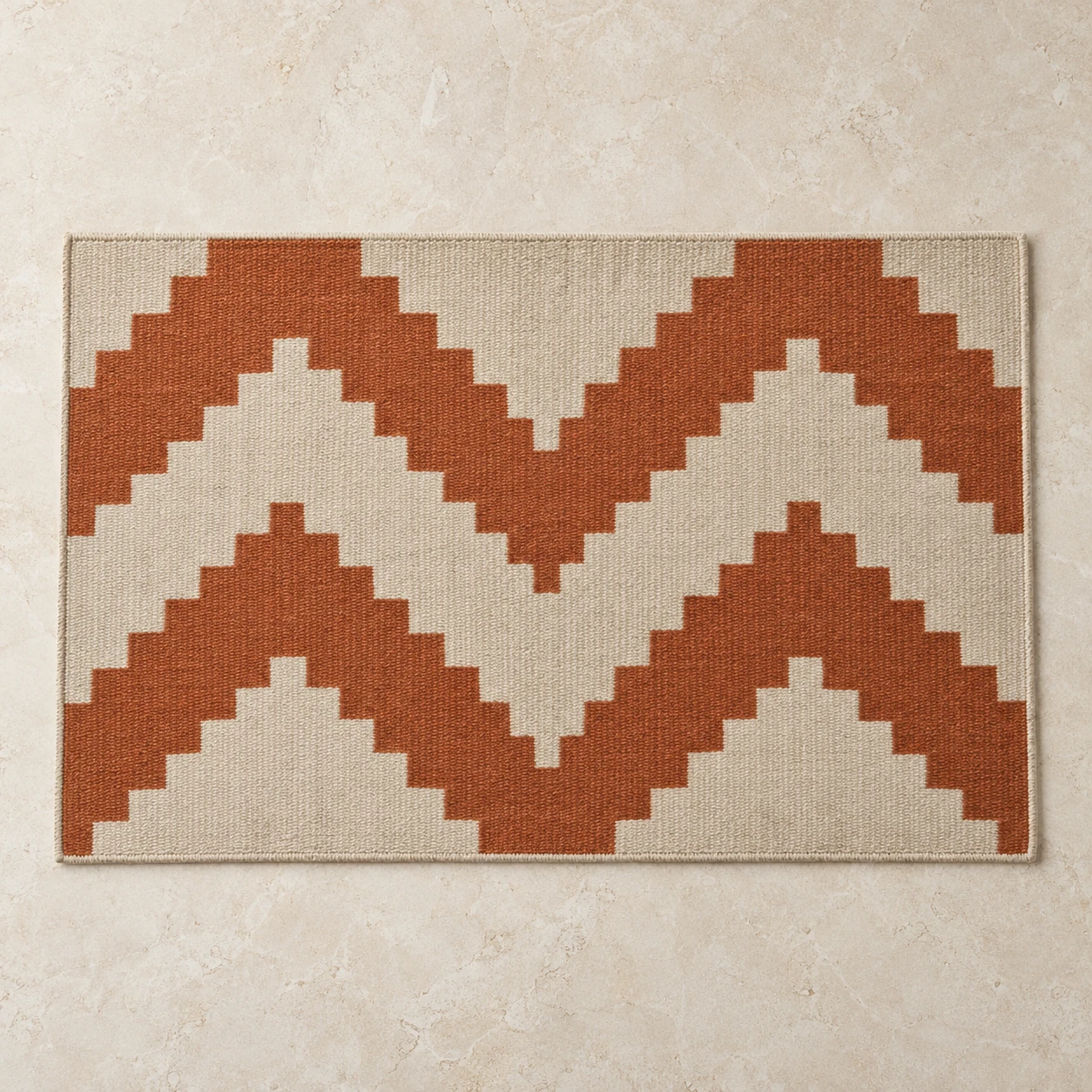 Mesa Wool Accent Rug, Terracotta & Oat, 60 × 90 cm / 23.6 × 35.4 in