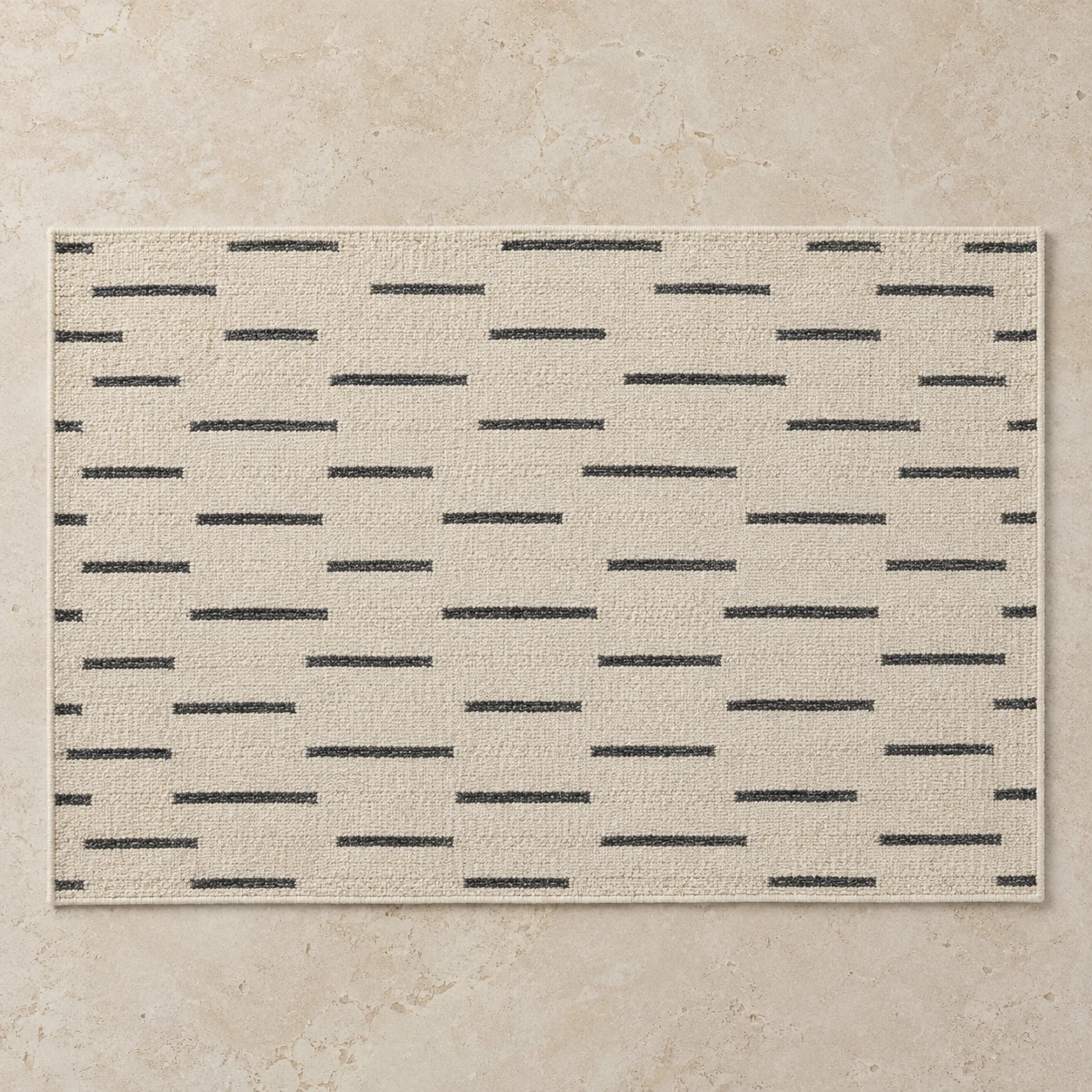 Seren Wool Rug, Cream & Charcoal, 100 × 150 cm / 39.4 × 59.1 in
