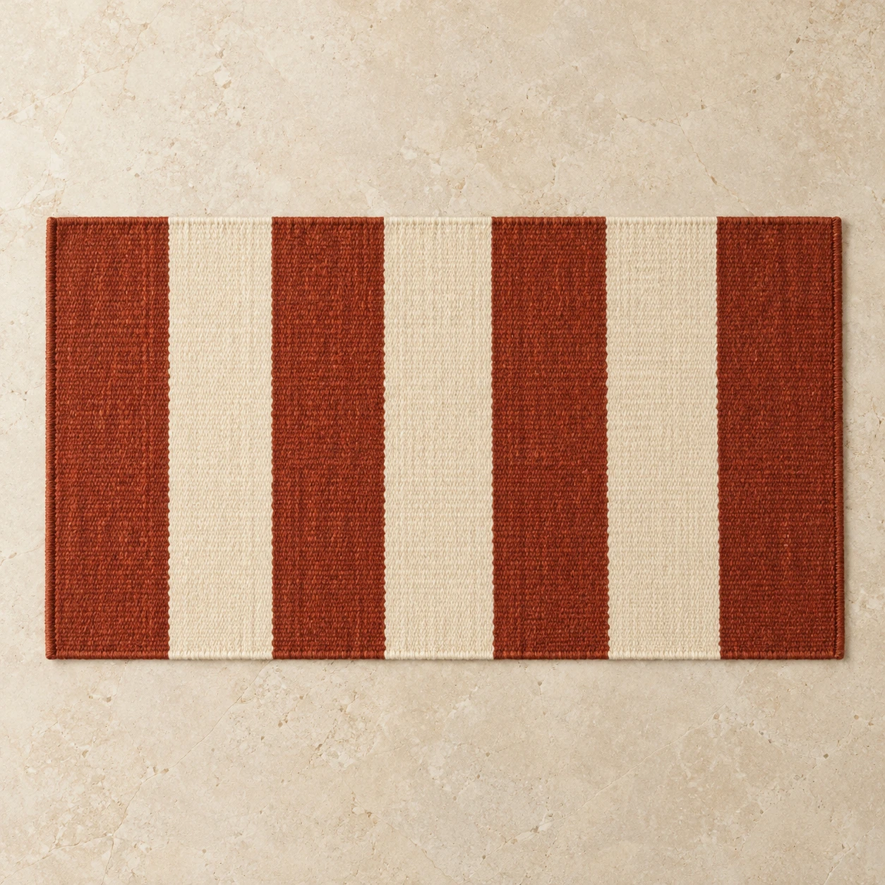 Sienna Wool Rug, Rust & Cream, 70 × 120 cm / 27.6 × 47.2 in